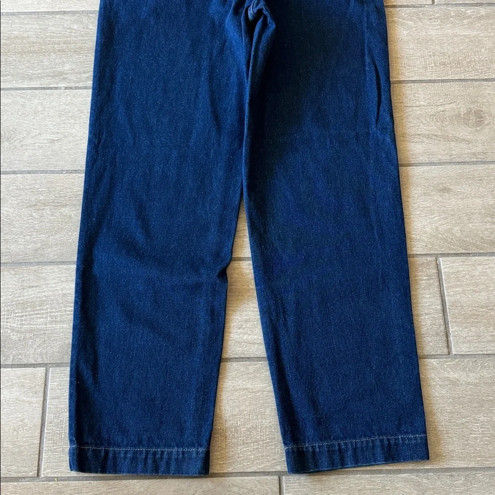 Madewell Baggy Straight Dark Wash Trouser Style Jeans in Woodham Wash Size: 26